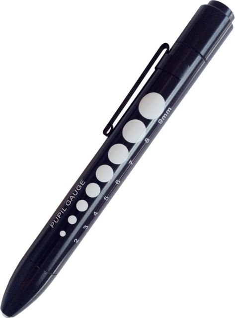 SOFT LED PUPIL GAUGE PENLIGHT IN CLAMSHELL-BLACK