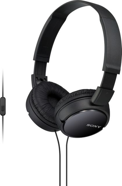 Sony Stereo On-Ear Headphones with Mic, Black