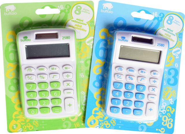 CALC 8DIGIT BATTERY PWR 4ASRT