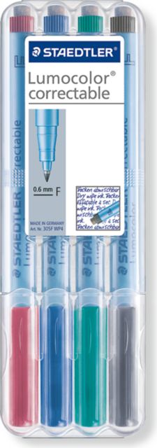 CORRECTABLE MARKER SET OF 4